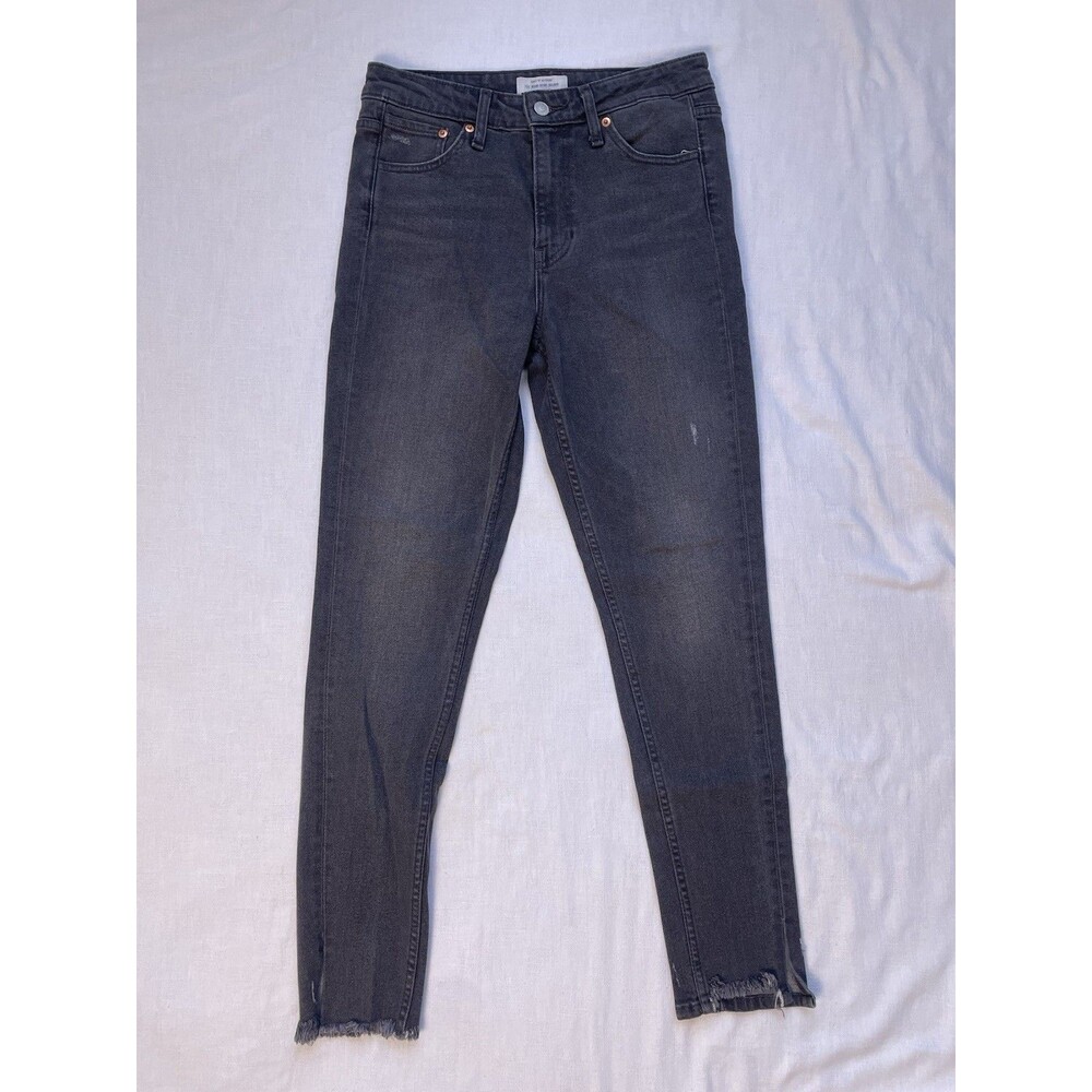 Levi’s 721 High Rise Distressed Skinny Gray Wash Stretch Denim Women’s W28 L30